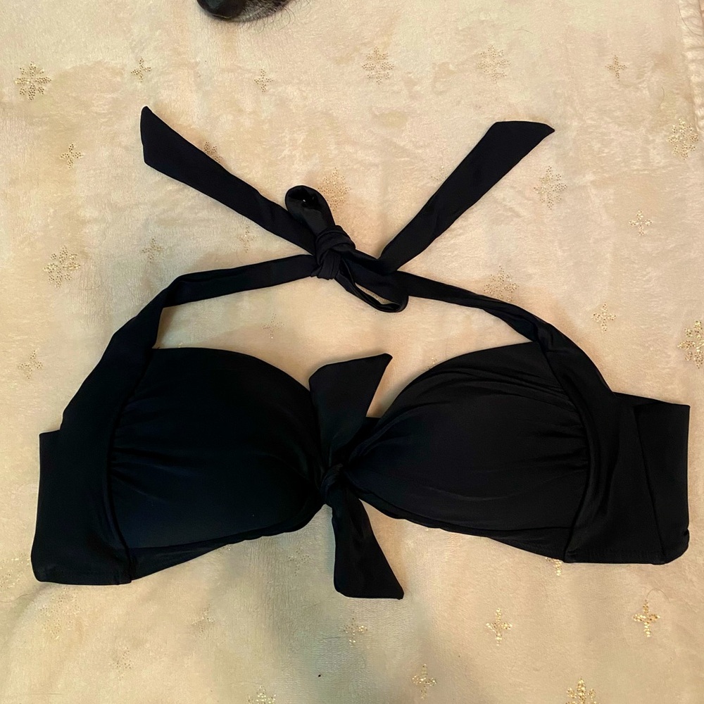 Time and Tru Black Adjustable Bikini Top